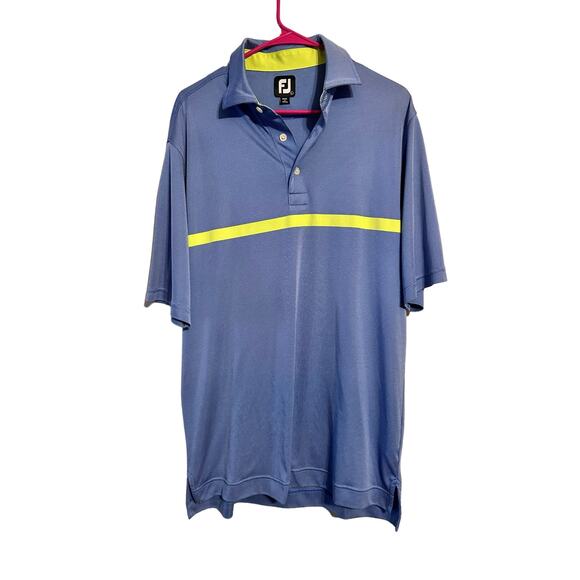 FootJoy FJ Blue and Green Golf Polo Men's Size Large - Picture 1 of 7